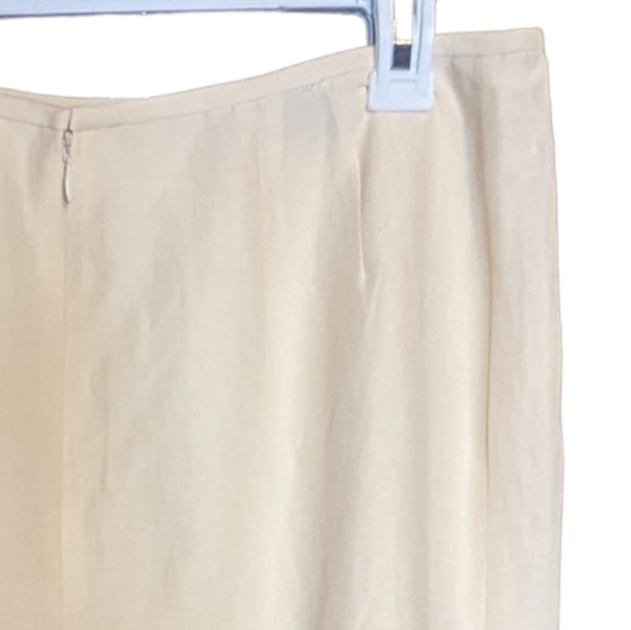 Kasper & Company ASL Designer Career Skirt Womens Sz 8 Off White Lined Zip Up - Picture 8 of 9